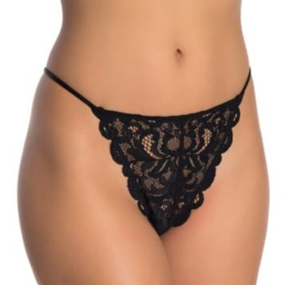 Free People Other - FREE PEOPLE Black Reese High Waisted Tanga Panties